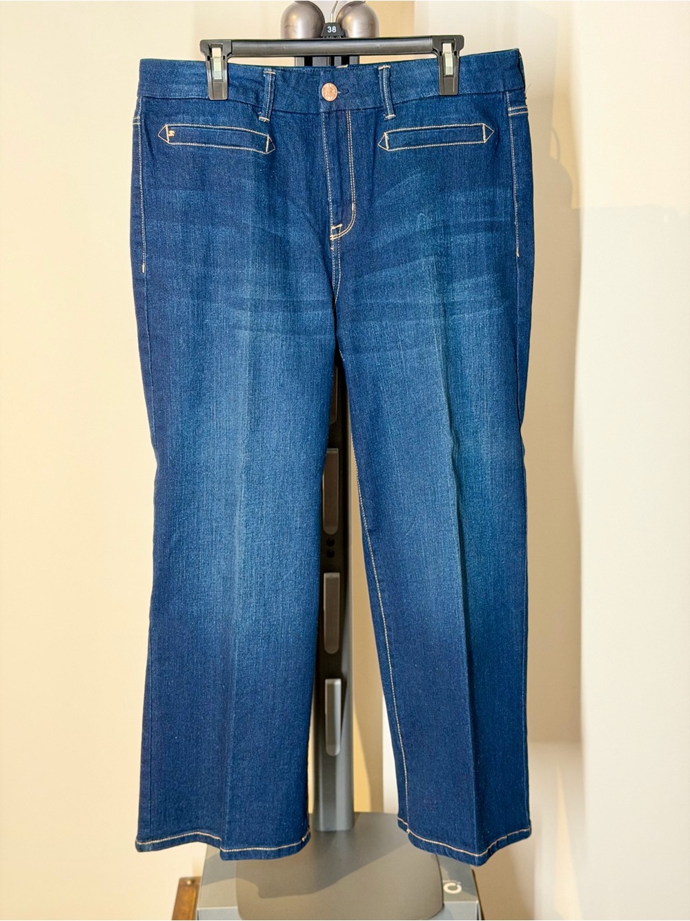 Men's Dark Blue Straight-Leg Jeans